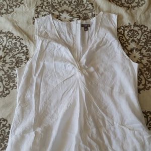 White linen dress